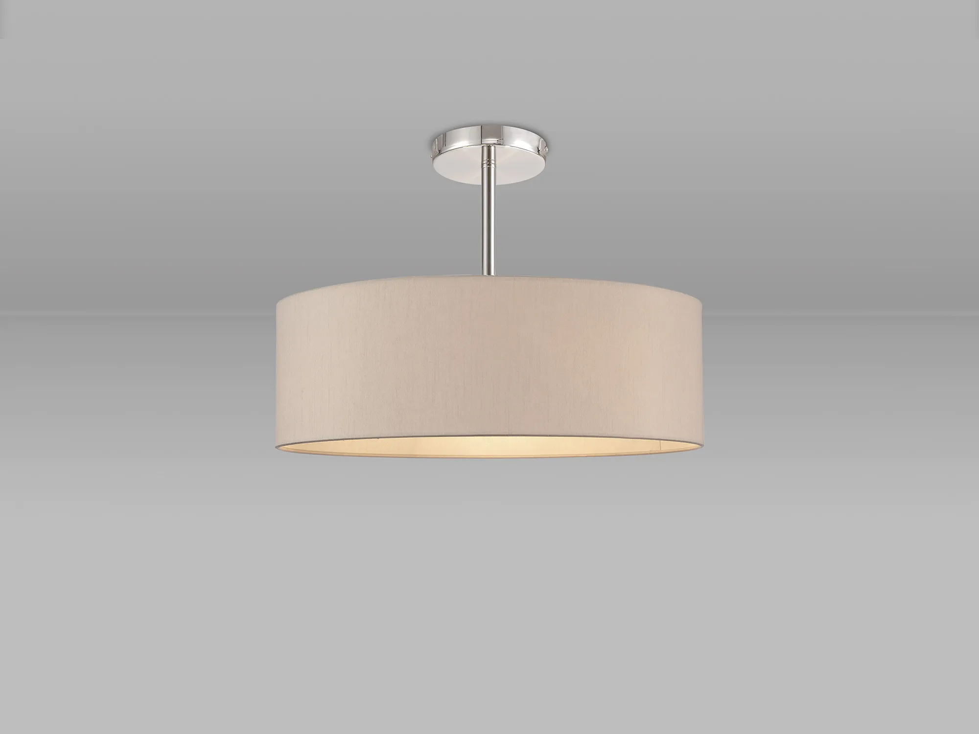 Baymont 45cm Semi Flush 5 Light Polished Chrome, Nude Beige DK0723  Deco Baymont CH NU